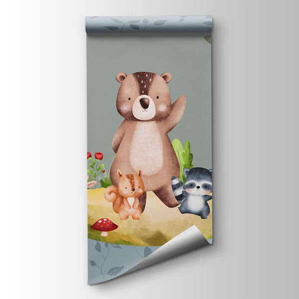 Cartoon of animals in a forest Cartoon of animals in a forest