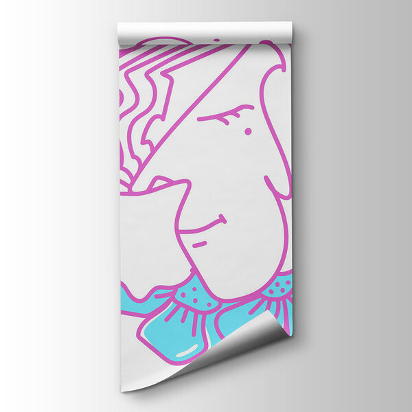 Drawing of a woman with flowers Drawing of a woman with flowers