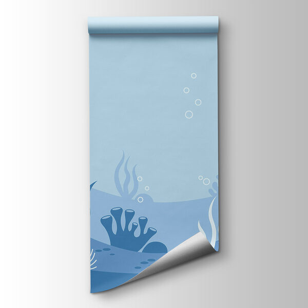 Blue and white underwater scene