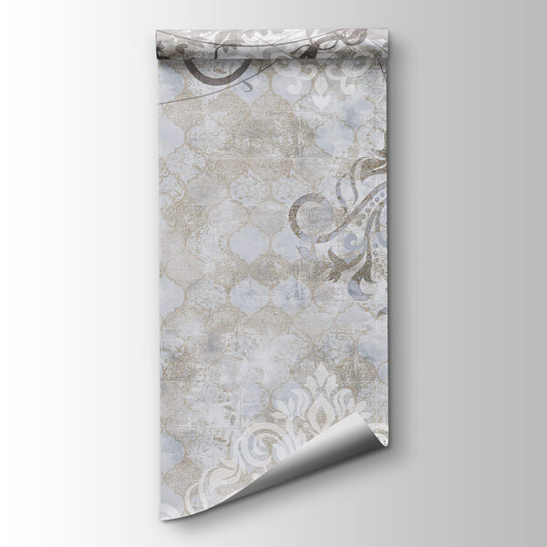 White wall with vines and leaves