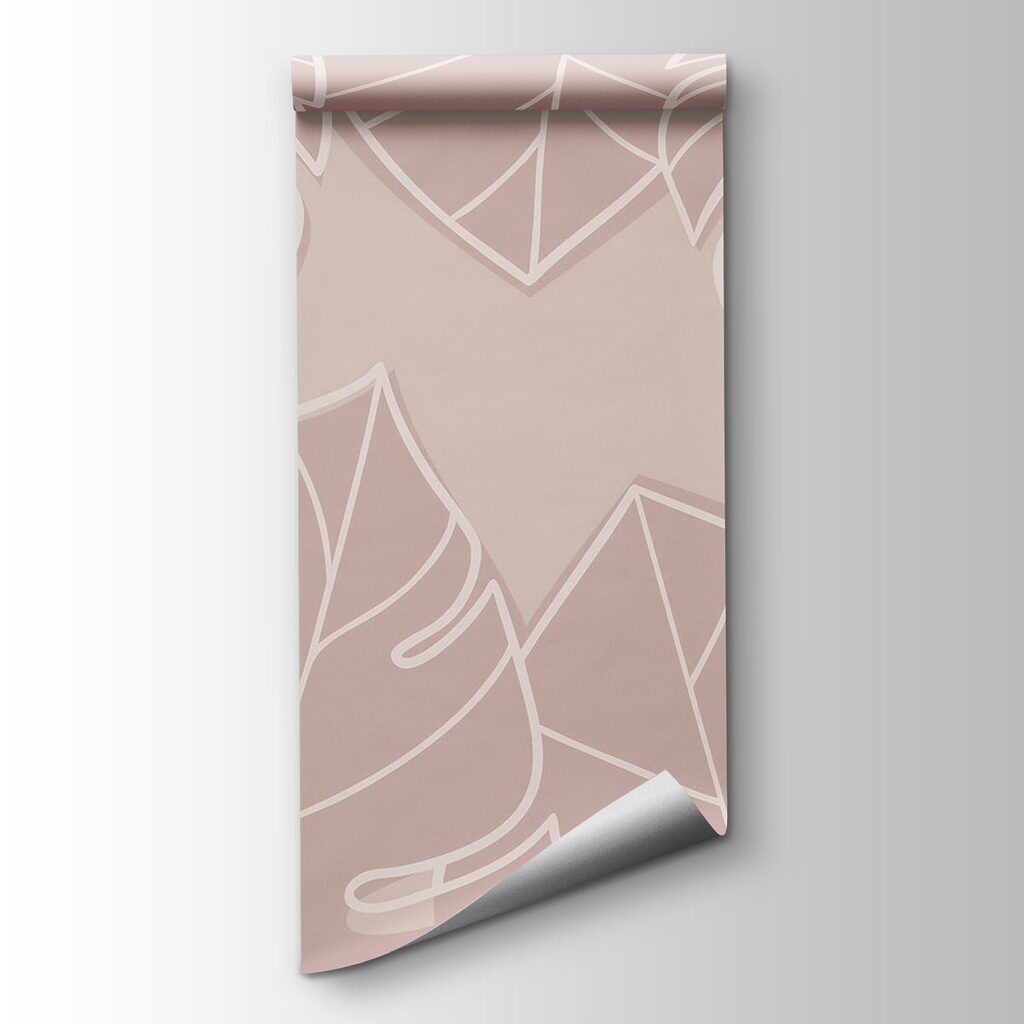 Pink and white leaf pattern Pink and white leaf pattern