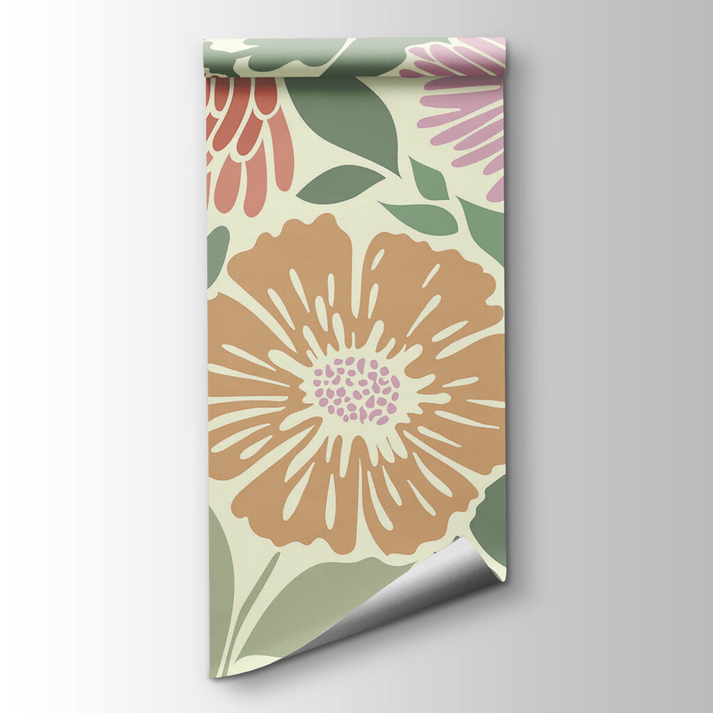 Colorful floral pattern brightens any space