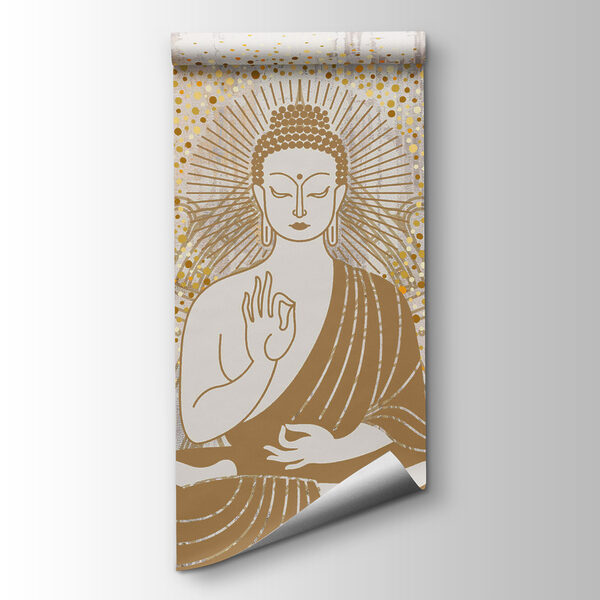 Painting of a person sitting in a lotus position