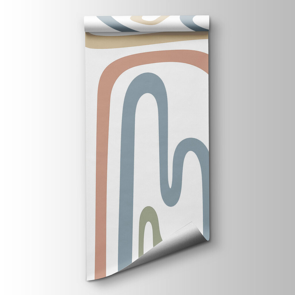 Colorful lines on a white background Colorful lines on a white background