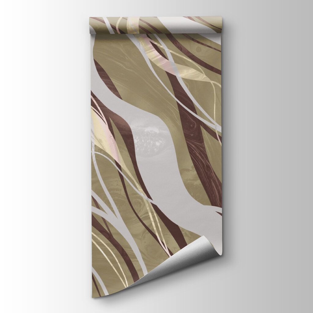 Brown and white swirls