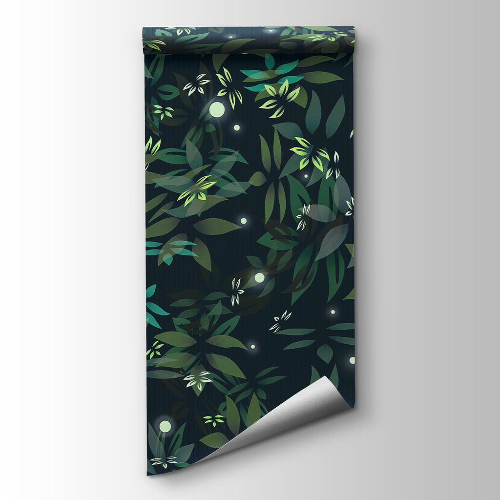 Pattern of leaves and dots