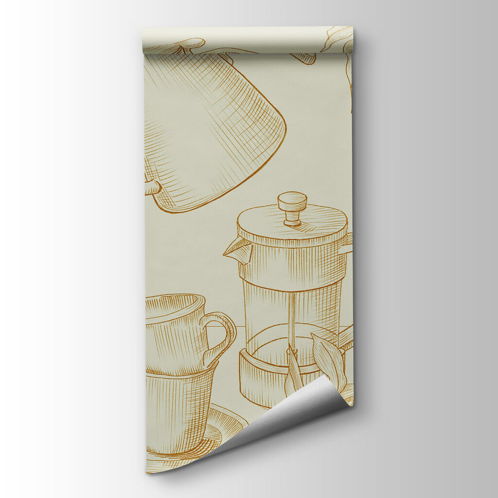 Drawing of coffee brewing