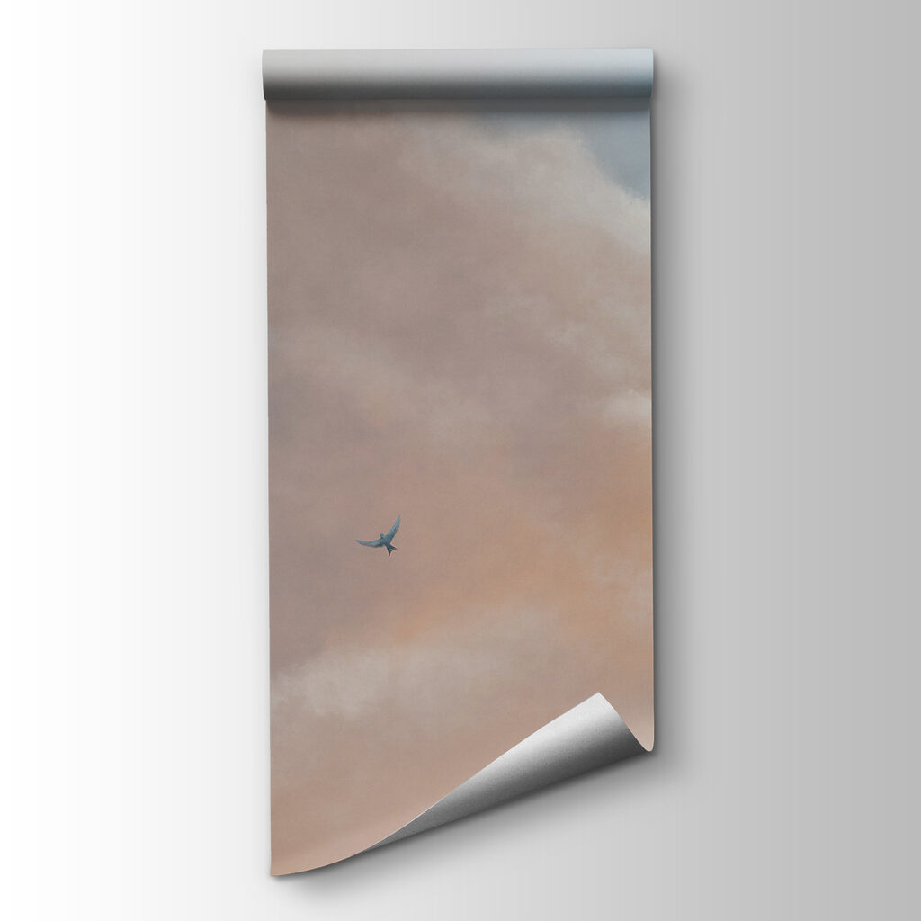 Birds flying in the sky