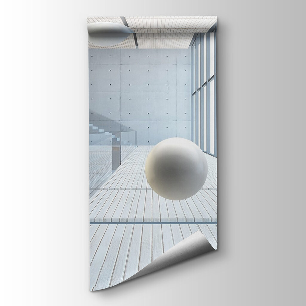 White balls floating in the air