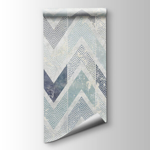 Pattern of blue and white chevrons