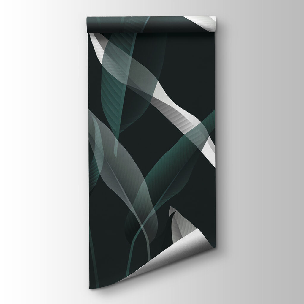 Elegant leaves on a dark backdrop