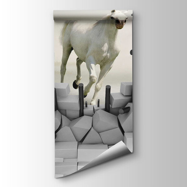 Horse running through a wall Horse running through a wall