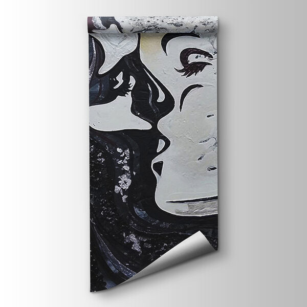 Painting of a woman's face Painting of a woman's face