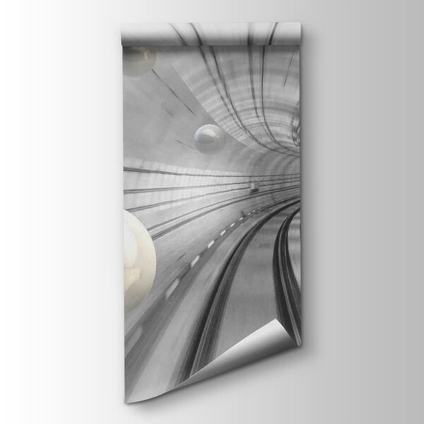 White balls in a tunnel White balls in a tunnel