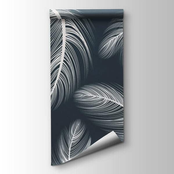 Delicate feathers dancing on dark background Delicate feathers dancing on dark background