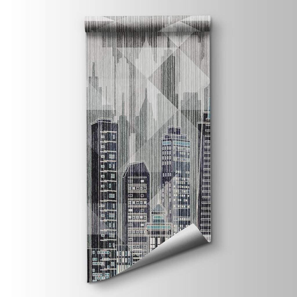 City skyline with many buildings