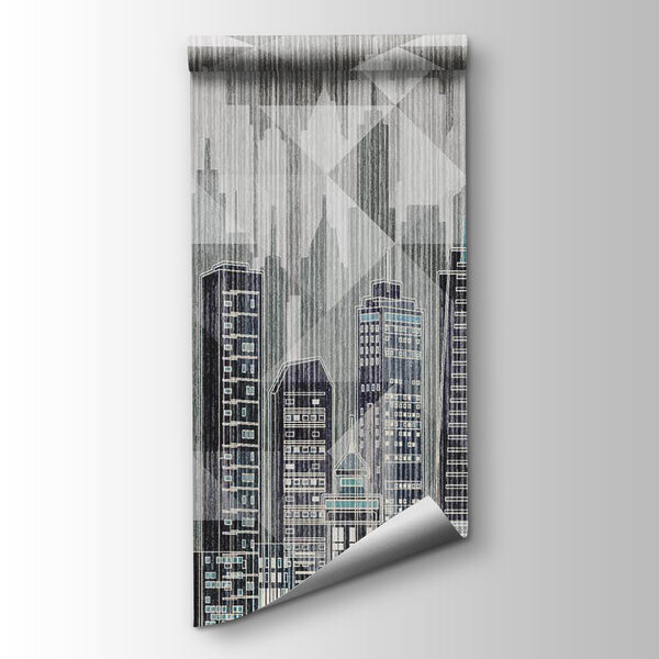 City skyline with many buildings