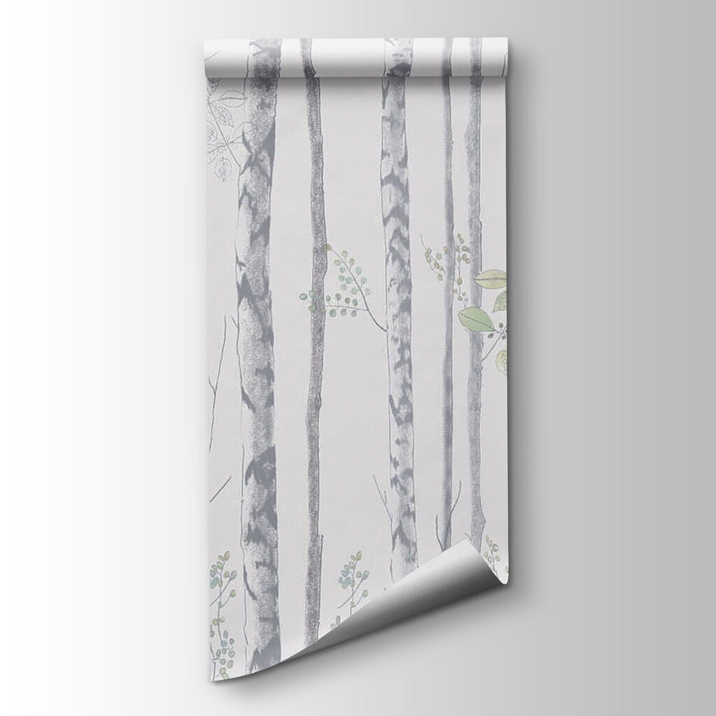 Wallpaper with trees and leaves