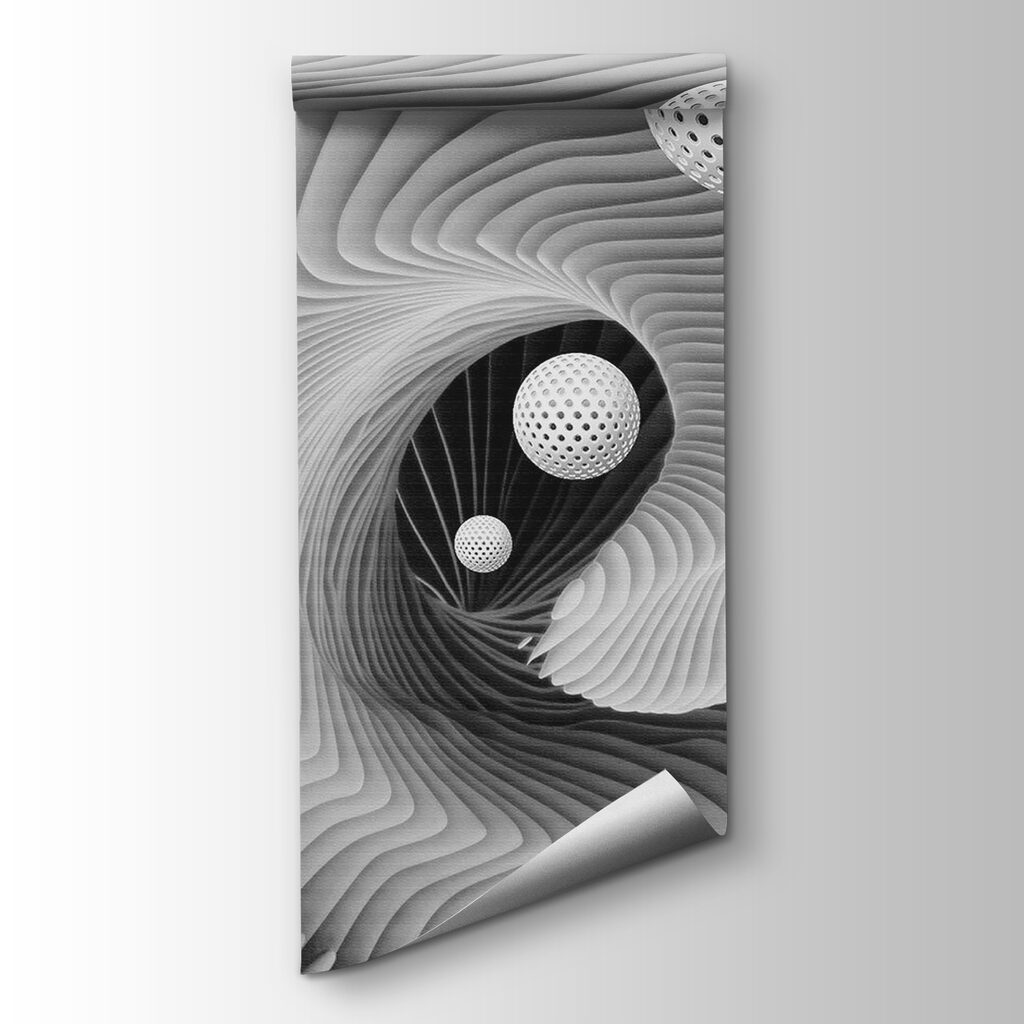 A black and white swirly swirl