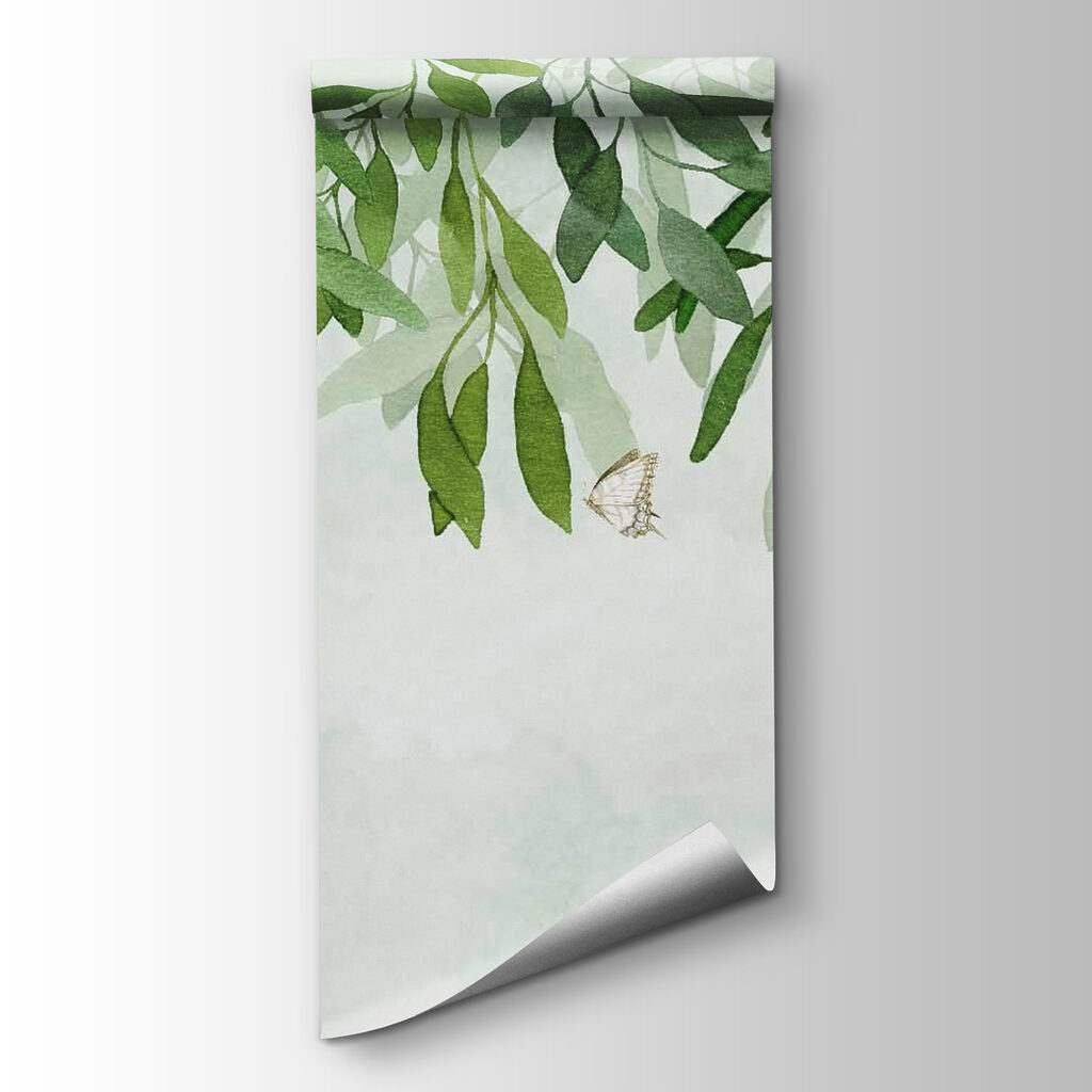 Painting of leaves and butterflies Painting of leaves and butterflies