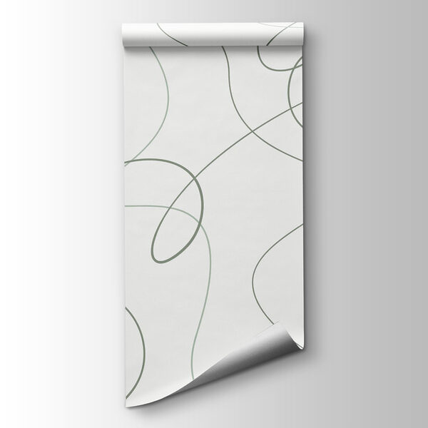 Green lines on a white background