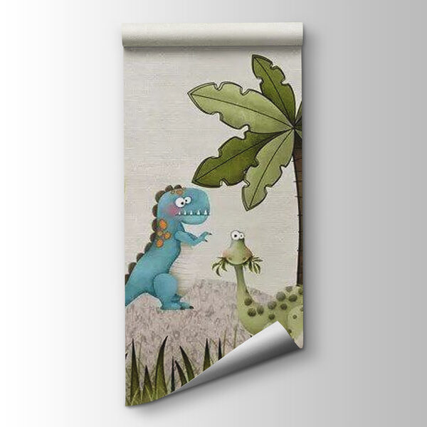 Cartoon dinosaur in a field Cartoon dinosaur in a field