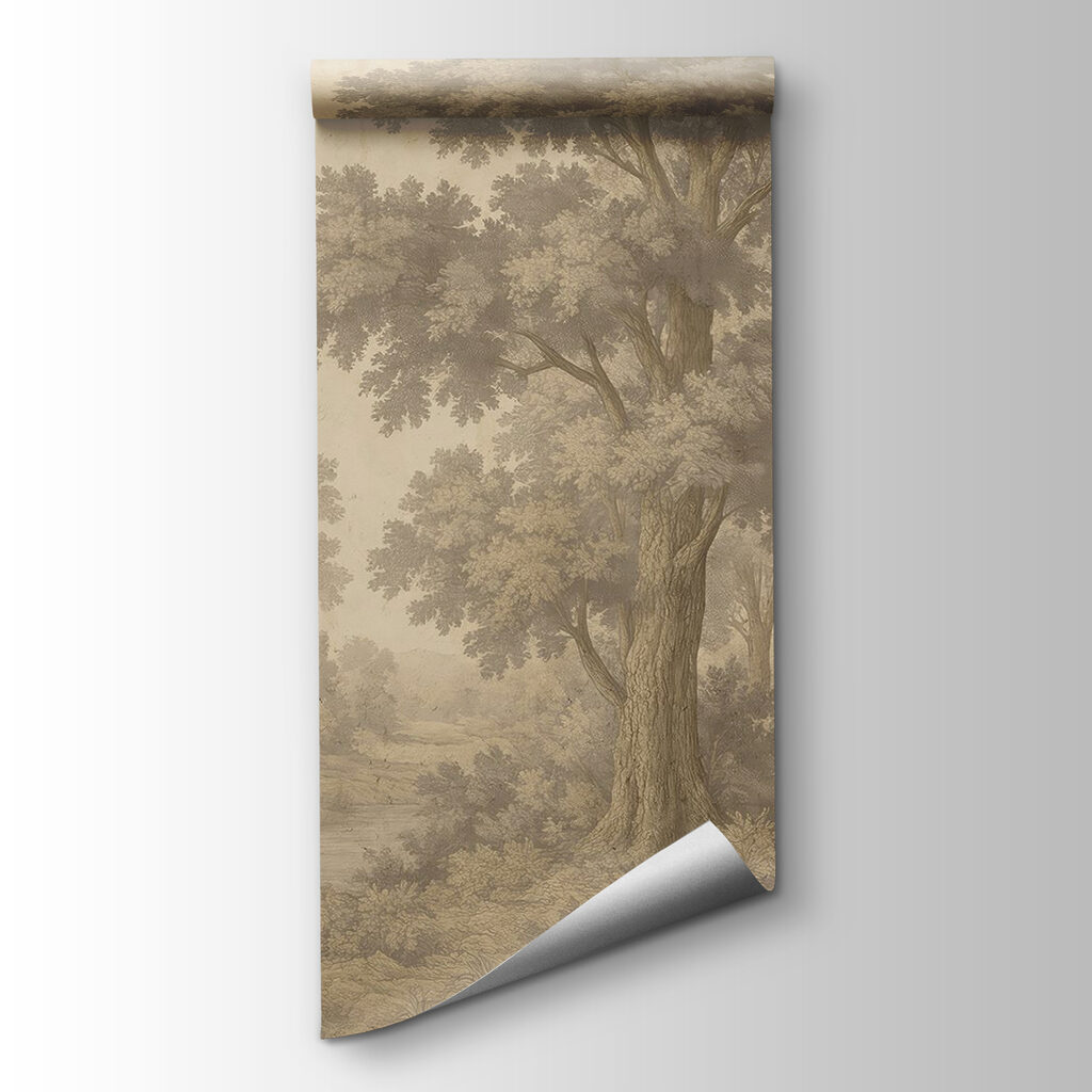 Landscape with trees and a river Landscape with trees and a river