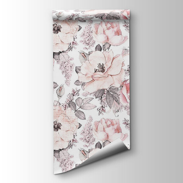 Pattern of flowers and leaves