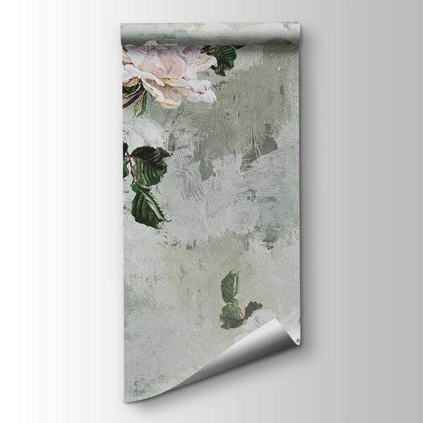 Painting of flowers on a wall Painting of flowers on a wall