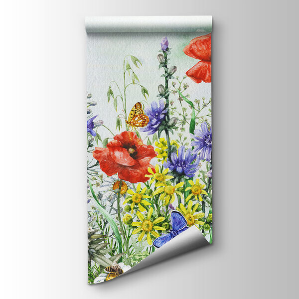 Painting of flowers and butterflies Painting of flowers and butterflies