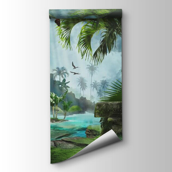 Leopard lying on a bench in a jungle Leopard lying on a bench in a jungle