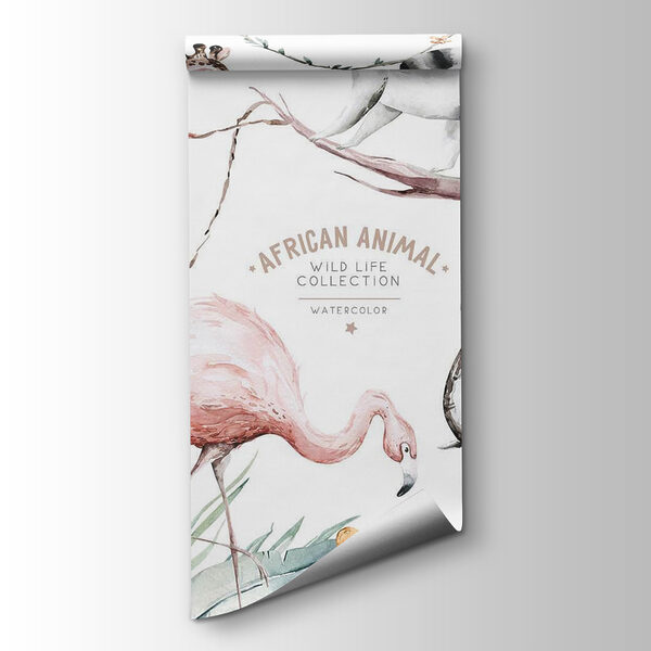 Watercolor illustration of animals and plants Watercolor illustration of animals and plants