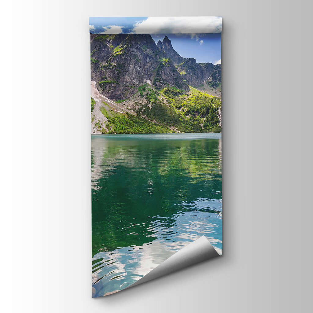 Lake surrounded by mountains Lake surrounded by mountains