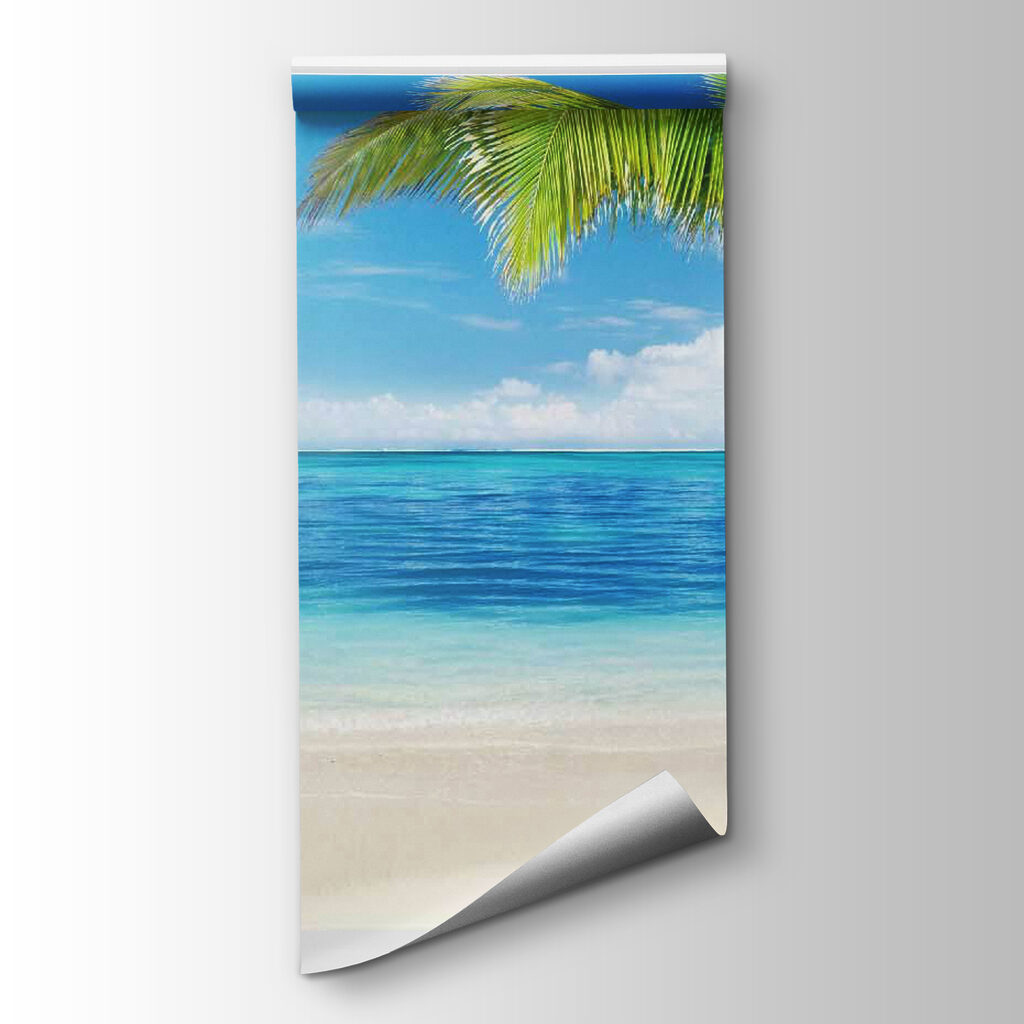 Door open to a beach Door open to a beach