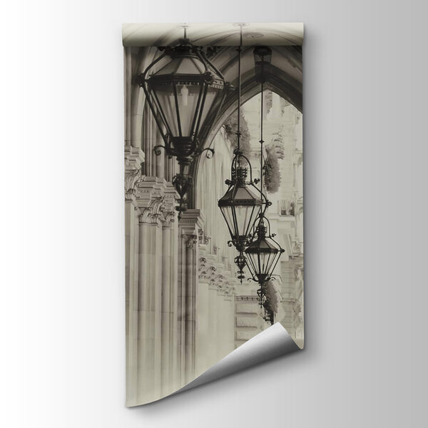 Row of lanterns on a building Row of lanterns on a building