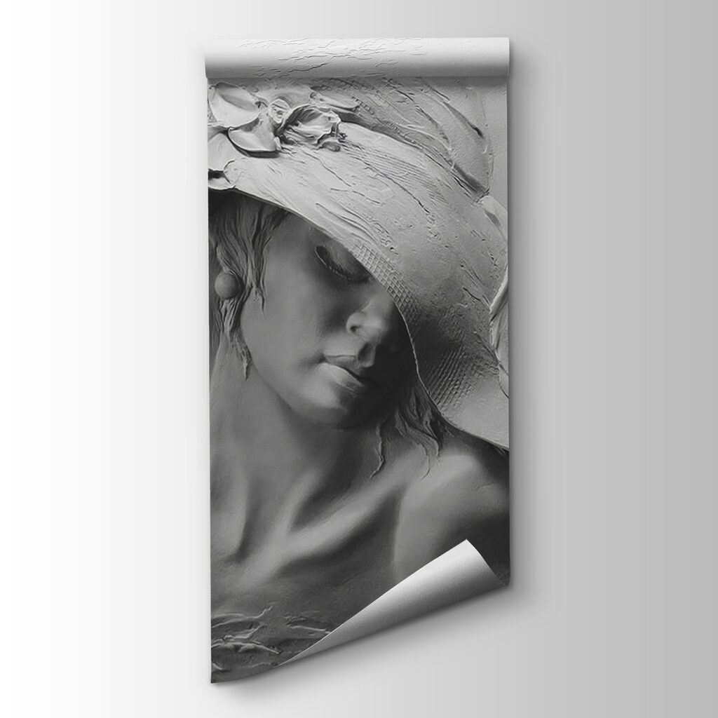 Sculpture of a woman in a hat