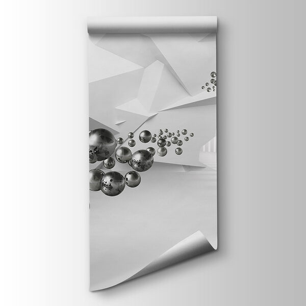 White room with white walls and white columns