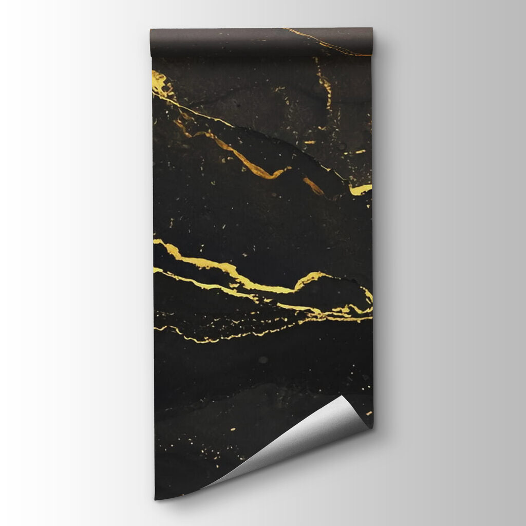 Elegant black marble with yellow veins Elegant black marble with yellow veins