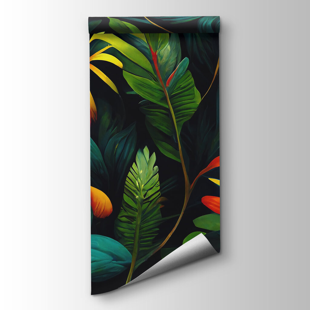 Colorful leaves on a black background Colorful leaves on a black background