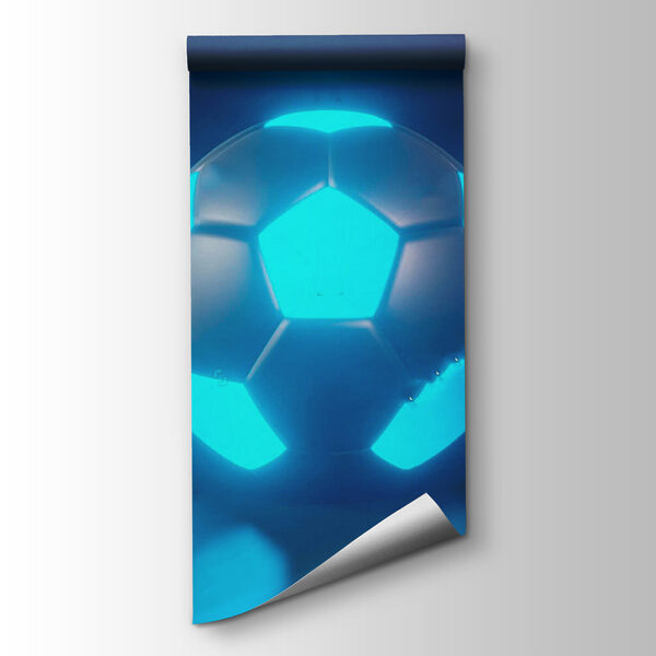 Football ball with blue lights Football ball with blue lights