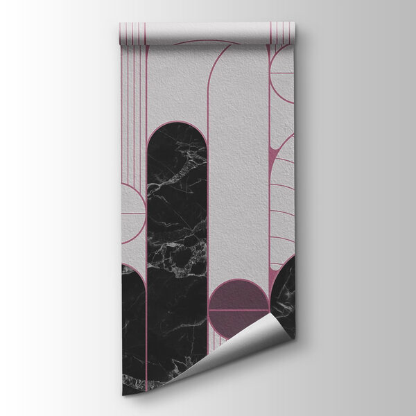 Black and white patterned wall