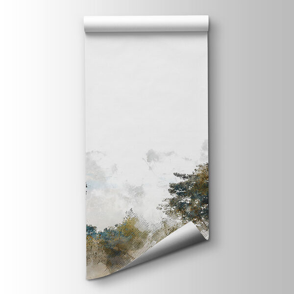 Watercolor of trees and clouds Watercolor of trees and clouds