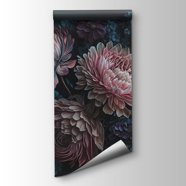 Painting of flowers on a dark background Painting of flowers on a dark background