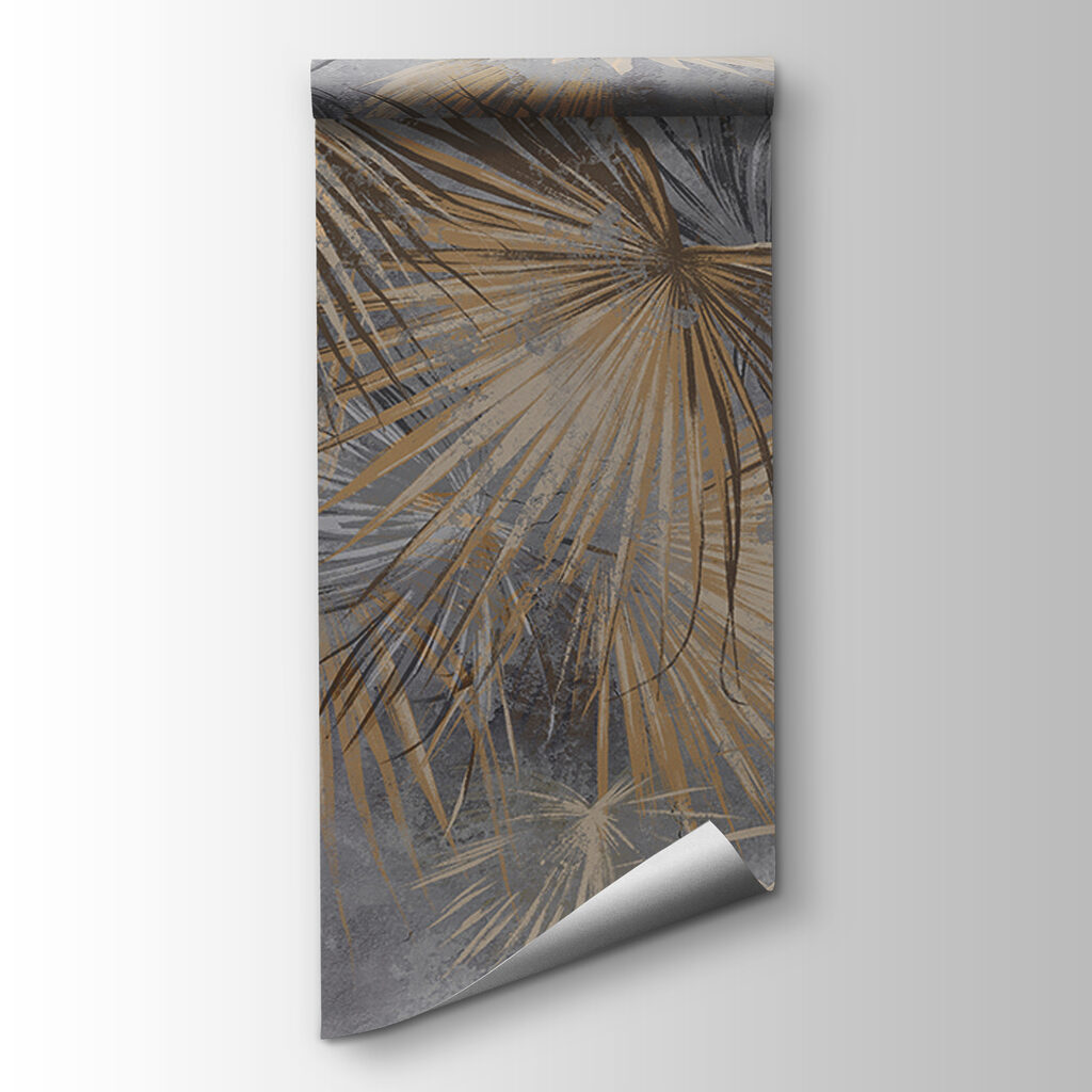 Wallpaper with palm leaves