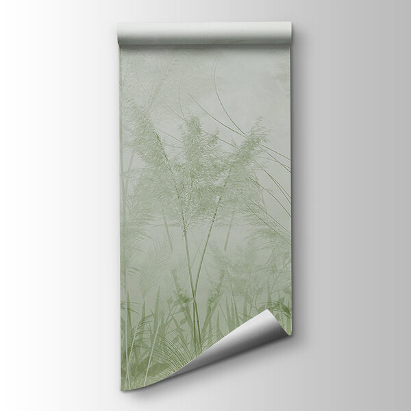 A foggy field of grass A foggy field of grass