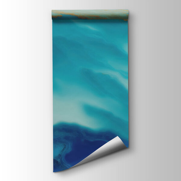 Serene Waves of Blue and Gold