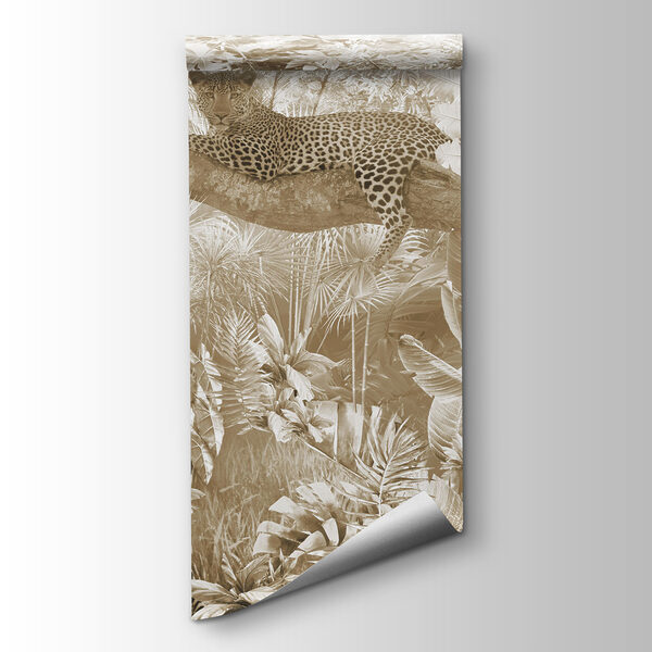 Leopard lying on a tree branch