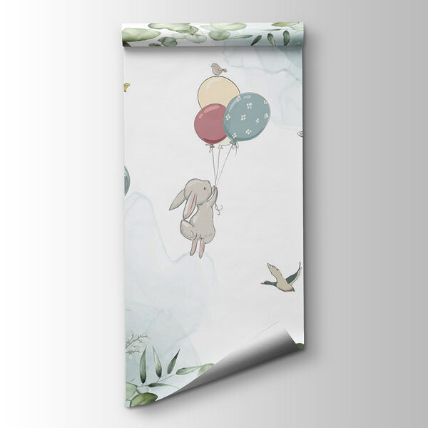 Group of bunnies holding balloons Group of bunnies holding balloons