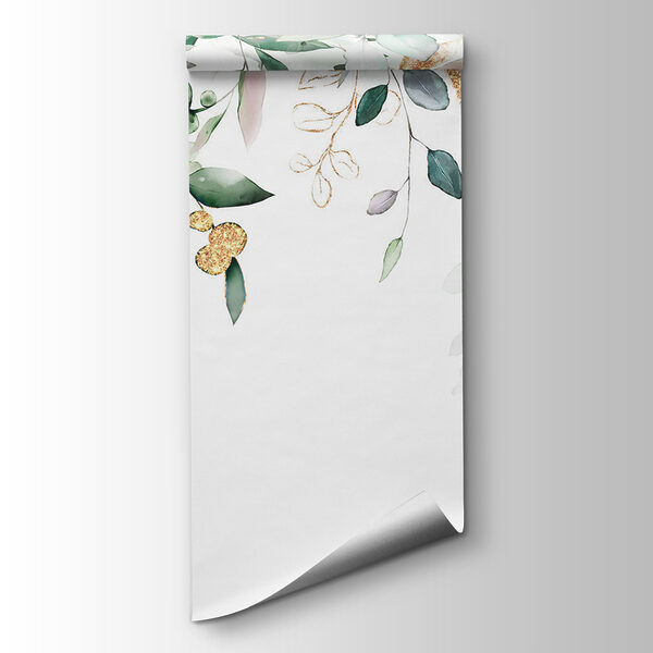 Delicate leaves and soft botanical elements