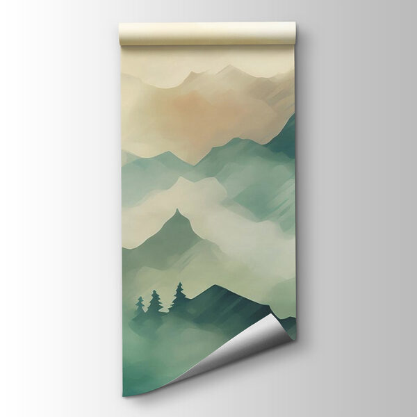 Painting of a mountain range Painting of a mountain range